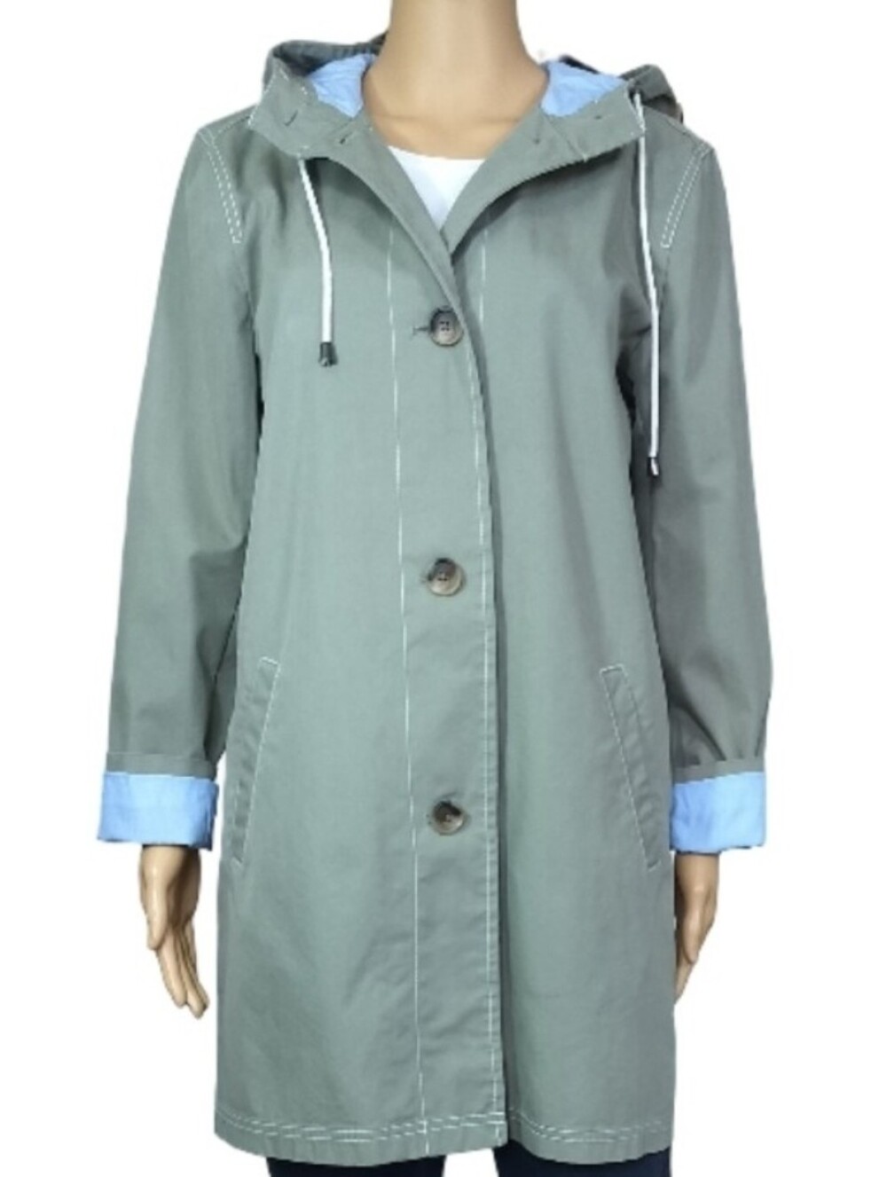 Style & Co Timeless Class Sagebrush Trench Coat Size PP NWT